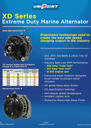 XD Series Extreme Duty Marine Alternator(Image)